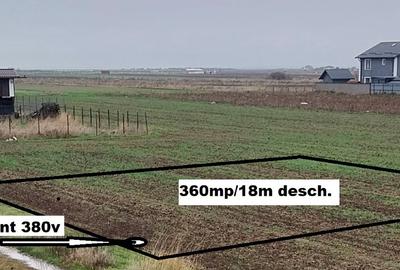 Teren 360 mp desch. 18m, PROPRIETAR, CURENT 380V, .25.000euro, Posibil RATE, 