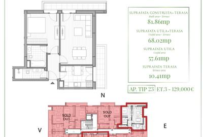 APARTAMENTE 2 CAMERE LANGA PADUREA BANEASA CU TERASA SI GRADINA - 5