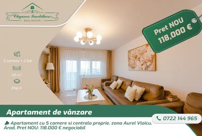 Apartament cu 5 camere decomandat, mobilat în Aurel Vlaicu