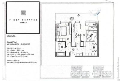 Apartament 2 camere de vânzare – FIRST ESTATE PIPERA - 7