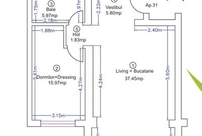 2 Camere Ivory Pipera | TVA INCLUS PERS FIZICA, DIRECT de la Proprietar, MOBILAT - 16