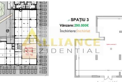 Spațiu comercial, de 102 mp, în Sud