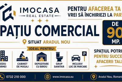 Spațiu comercial 90 mp de închiriat | Parter | Aradul Nou - 1