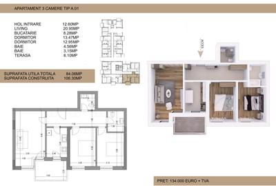 Apartament 3 camere Drumul Cooperativei, Bucuresti (134.000€ +TVA) - 4