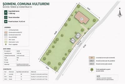 Casa cu teren intravilan 1500mp|Front generos|25km Cluj - 9