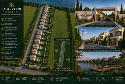 NOU Teren 13.400 mp Buftea-str.Independentei  deschidere  lac  PUZ aprobat vile - 1