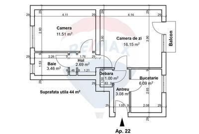 Apartament cu 2 camere de vânzare, Central - Pta 1 Decembrie - 3