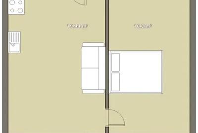 Apartament cu 2 camere, 48 mp, etaj intermediar, zona Petrom - 7