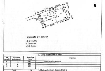 Teren Construcții intravilan de 1154 mp, în Calea București