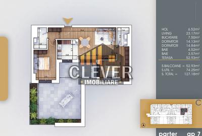 Apartament cu 3 camere semidecomandat în Theodor Pallady