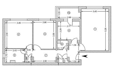 Apartament cu 3 camere decomandat în Siderurgiștilor