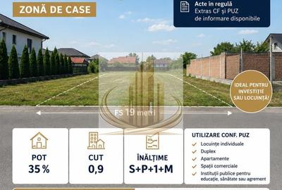 Teren Construcții intravilan de 1000 mp, în Ronaț