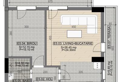 Apartament cu 2 camere semidecomandat în Berceni