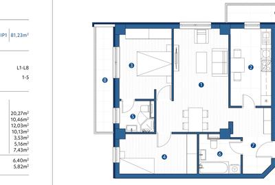 Apartament 3 camere, 2 bai, 81 mp, accept credit, bloc pe Iasi, avans minim 15% - 3