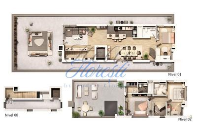 Apartament cu 4 camere semidecomandat în Central