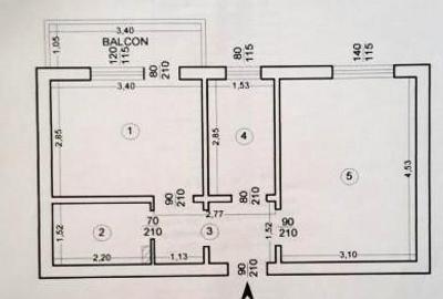 Apartament cu 2 camere decomandat în Tătărași