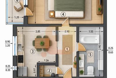 Garsonieră cu balcon, etaj 3, Dărmănești, Piatra Neamț - 10