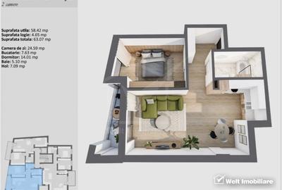 NOU PE PIATA ! Apartament de 2 camere, imobil nou de lux, zona centrala ! - 2