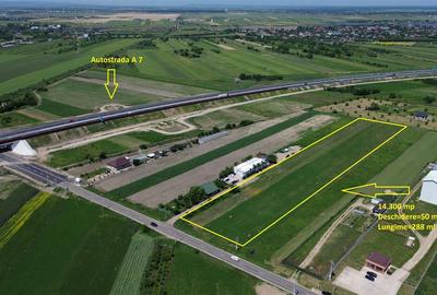 Teren 14.300 mp, D=50 ml, langa nod autrostrada A7 - 1