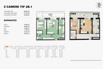 Apartament 2 camere bloc nou – DOI COCOSI RESIDENCE - 3