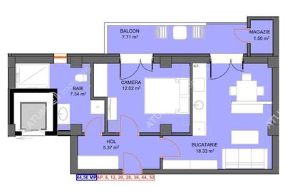 Studio cu 2 camere etajul 1 cu parcare subterana zona Doamna Stanca - 4