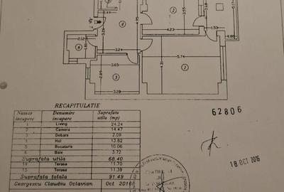 Barbu Vacarescu-Kaufland, apartament de vanzare , etajul 3/4 , an 2016 - 17