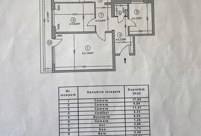 Apartament 3 camere decomandat | 67,9 mp total | Balcon 7 mp | Șoseaua Giurgiulu - 20