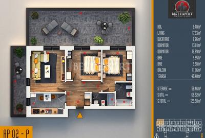 3 Camere | Terasa generoasa 56 mp | Direct Dezvoltator Comision 0% - 3