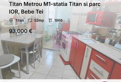 Apartament cu 2 camere semidecomandat în Titan