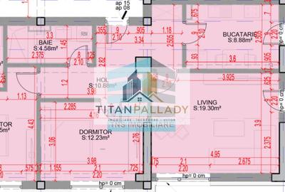 Apartament cu 3 camere în Titan