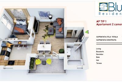 Apartament 2 camere nou, finalizat, Sanpetru - 4