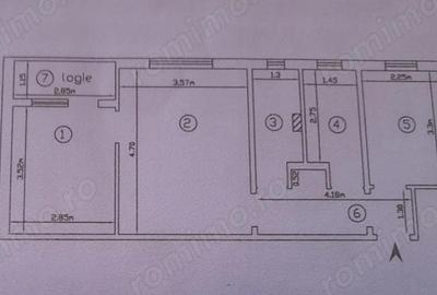 Apartament cu 3 camere semidecomandat în Mircea cel Bătrân