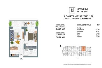 2 camere Olimp Novum by the Sea Residences - 5