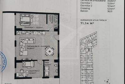 Apartament 3 camere| Finisat | Panorama |zona Sopor |Balcon generos 36 mp - 3