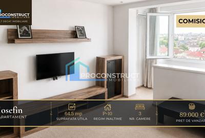 Apartament cu 3 camere decomandat, mobilat în Iosefin