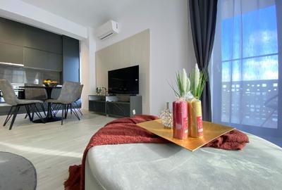 Apartament modern mobilat si utilat, 2 camere,terasa -16mp  si parcare subterana - 5