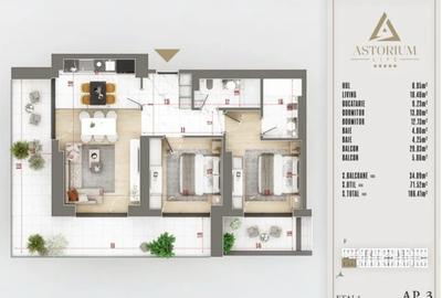 AP. 3CAM DECOMANDAT -BLOC IN CURS DE FINALIZARE / ASTORIUM LIFE! - 2