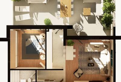 Apartament cu 2 camere în Între Lacuri