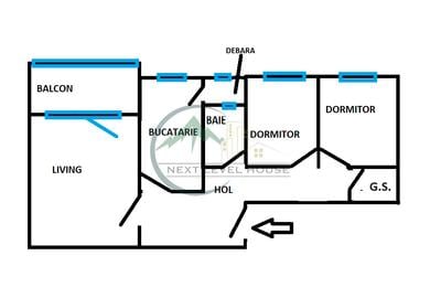 Apartament 3 camere decomandat, mobilat - 8