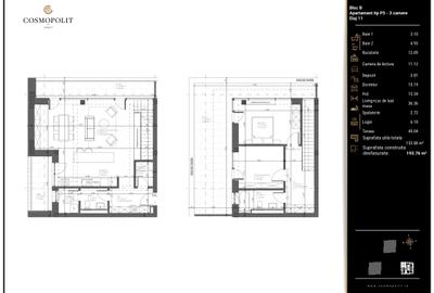 Penthouse de 3 camere cu panoramă spectaculoasă – COSMOPOLIT - Răcădau - 7