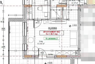 Apartament cu 2 camere semidecomandat în Florești