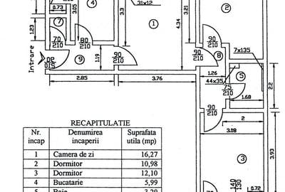 Vanzare 3 camere Zboina Neagra-Giulesti, 4/10, reabilitat, necesita renovare - 3