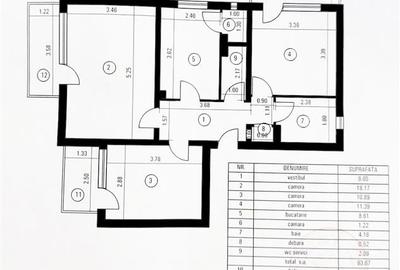 Apartament cu 3 camere decomandat în Aviației