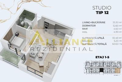 Apartament cu 2 camere decomandat în Sud