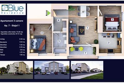 Apartament 3 camere nou, finalizat Sanpetru - 3