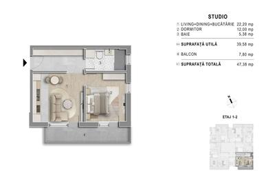 Apartament 1 dormitor confort modern - Tesera Residence - 3