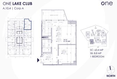 Apartament 2 camere de vanzare // ONE Lake Club - 11