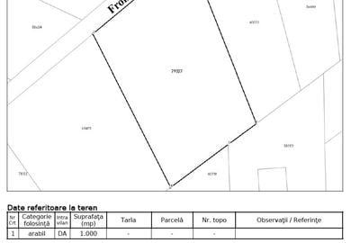 Teren intravilan 10 ari, front 28 ml, Livada SCPP, Cerbului, 0% comision - 1