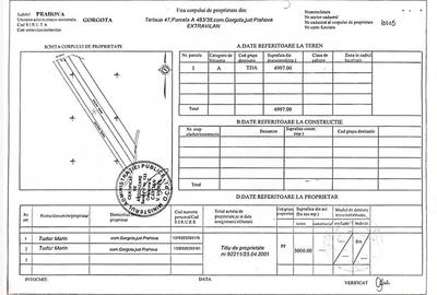 Teren Construcții extravilan de 4997 mp, în Gorgota
