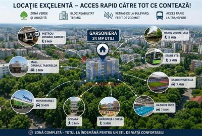 Garsonieră semidecomandată în Drumul Taberei